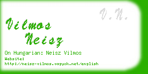 vilmos neisz business card